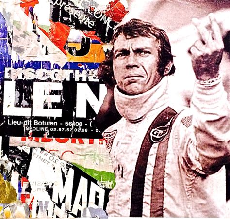 Steve McQueen Le Man, Street Art, Collage