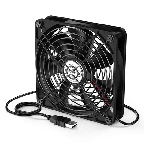 Buy ELUTENG 120mm Fan USB Computer Fans USB Case Fan 54.56CFM 1500RPM USB Powered Cooling Fan ...