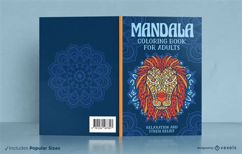 Lion Mandala Animal Book Cover Design Vector Download