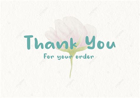 Cute Flower Thank You Card Template Download on Pngtree