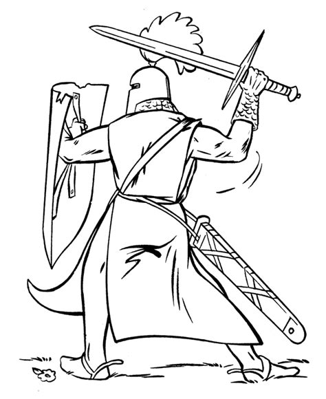 Medieval Knights Fighting Sketch