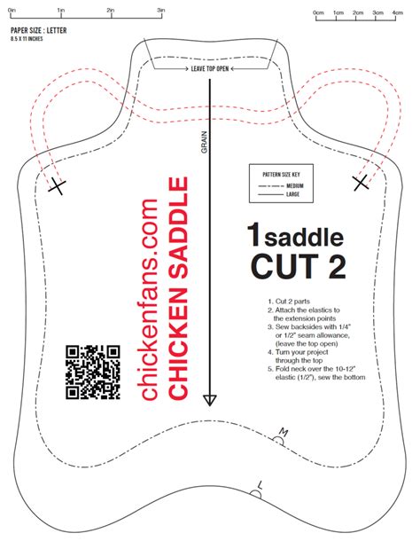 Free Chicken Saddle Pattern for Regular-Sized Hens (Printable PDF) | Chicken Fans