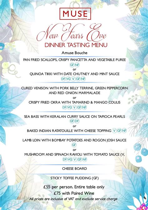 New Years Eve Tasting Menu – Muse Brasserie