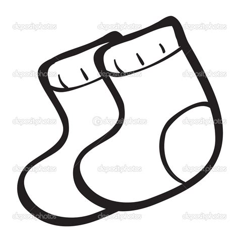 Sock outline — Stock Vector © interactimages #13859070