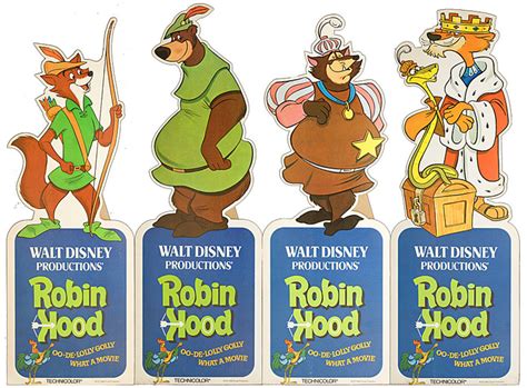 Robin Hood 1973 U.S. Standee Set of 4 - Posteritati Movie Poster Gallery