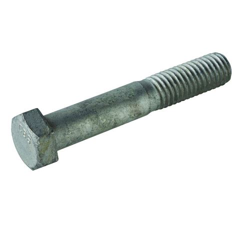 Crown Bolt 1/4 in.-20 tpi x 1-1/2 in. Galvanized Hex Bolt-80476 - The Home Depot