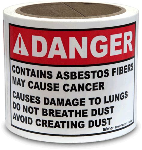 OSHA Compliant Asbestos Labels K3660 - by SafetySign.com