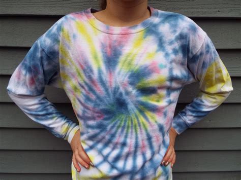 Kids Long Sleeve Tie Dye Shirt Kids M Tie Dye T-shirt Hippie - Etsy