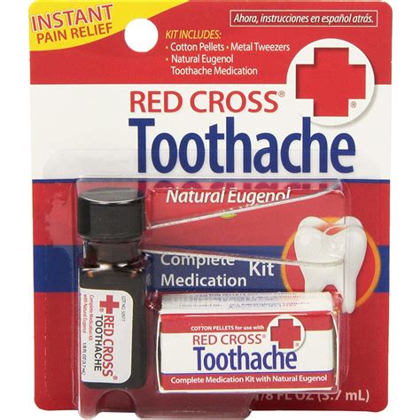 3 Pack - Red Cross Toothache Complete Medication Kit 0.12oz Each | eBay