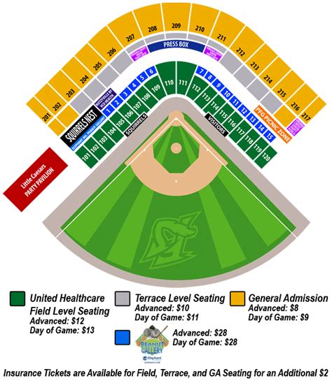 Seating Chart | Richmond Flying Squirrels The Diamond