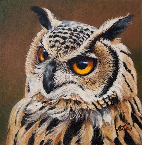 Owl Oil painting by Norma Beatriz Zaro | Artfinder