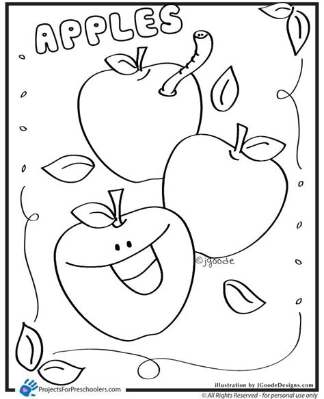 Effortfulg: Apple Coloring Pages For Preschoolers