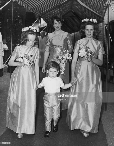 Three year-old David Armstrong-Jones, Viscount Linley and bridesmaids... News Photo - Getty Images