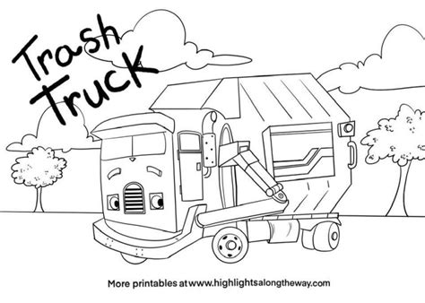 Trash Truck Coloring pages featuring Hank and Grandpa. Free!