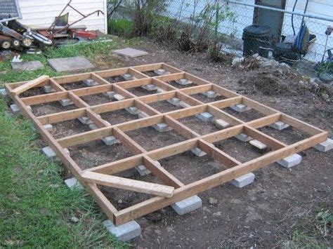 Building a shed base on concrete blocks ~ 2 story shed stairs