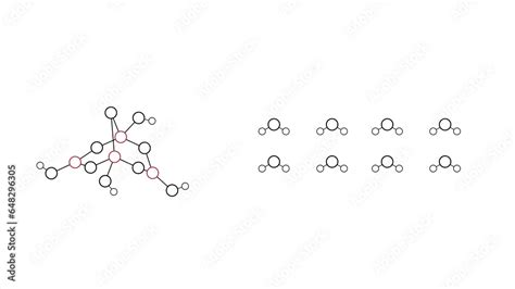 borax molecule, structural chemical formula, ball-and-stick model ...