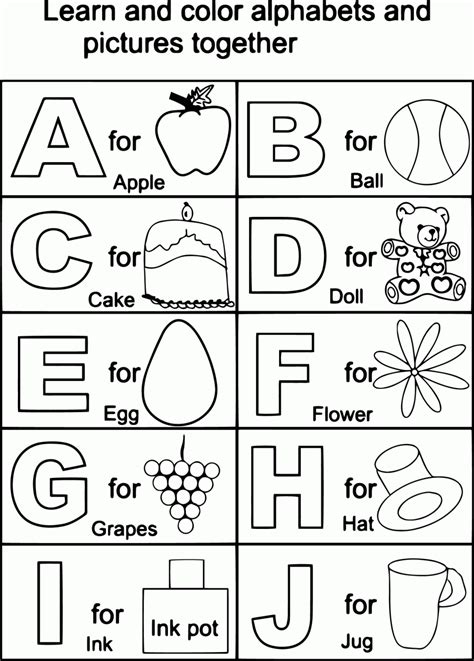 alphabet coloring pages - Clip Art Library