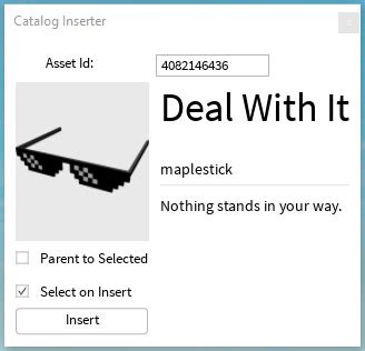 Catalog Inserter Plugin - Community Resources - Developer Forum | Roblox