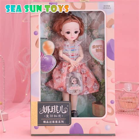 SEASUN 12 Cm Bjd Doll 13 Movable Joints Dolls Makeup Casual Wear Clothes With Shoes Accessories ...