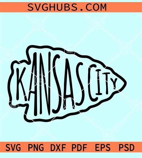 Kansas City Arrowhead SVG, Kansas City Chiefs Logo SVG, Kansas City ...