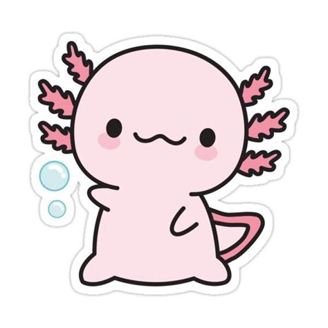 Cute Axolotl Salute Sticker by XoTheMonster | Pegatinas bonitas, Ajolote, Dibujos bonitos