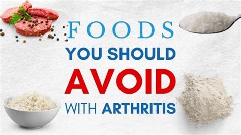 Foods You Should Avoid with Arthritis – Douglas J. Roger, MD