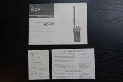 ORIGINAL ICOM INSTRUCTION Manual With Circuit Diagrams Comm Receiver IC-R1 £15.00 - PicClick UK