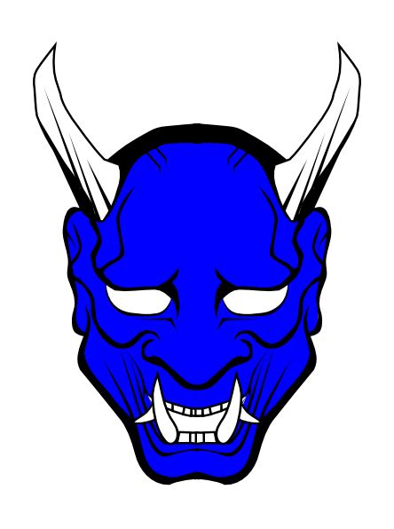 Blue Devil Face Clip Art at Clker.com - vector clip art online, royalty ...