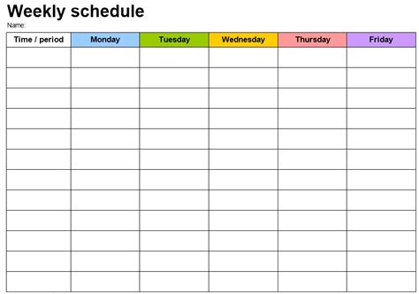 9 Free School Schedule Templates in MS Word and MS Excel