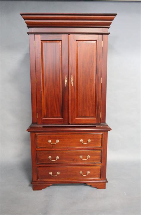 Solid Mahogany Wood 2 Door & 3 Drawers Wardrobe | Turendav Australia ...