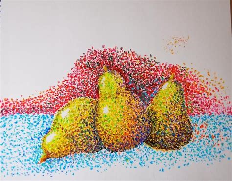 signac fruit - Google Search Pointalism Art, 8th Grade Art, Stippling ...