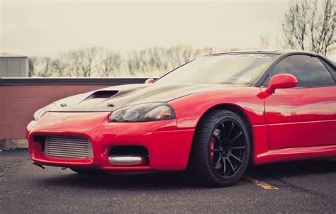 Wallpaper Mitsubishi, Parking, red, red, Mitsubishi, 3000GT images for desktop, section ...