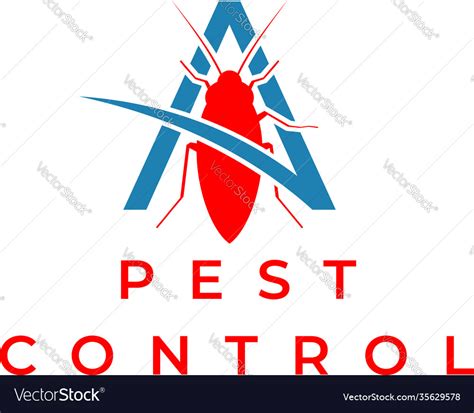 Pest control logo design Royalty Free Vector Image