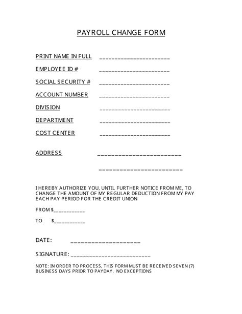 Payroll Change Form - Lines - Fill Out, Sign Online and Download PDF | Templateroller