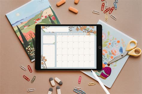 Floral Printable Blank Calendar / Cute Desk Calendar / Flower - Etsy