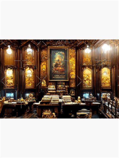 "Ai Art Gallery™ - Victorian Reading Room" Poster for Sale by AI-Art ...