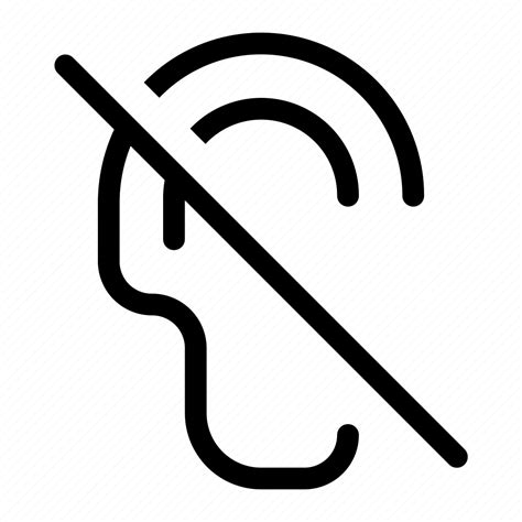 Ear, deaf, listen, off, deafen icon - Download on Iconfinder