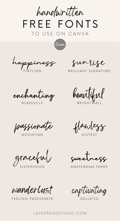 Prettiest Cursive Fonts On Canva - PELAJARAN