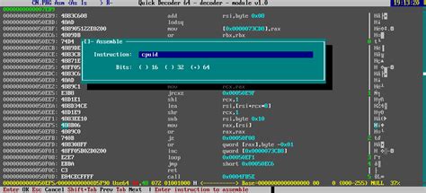 flat assembler - quick decoder 64 - 64-bit hex editor for dos v1.0