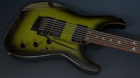 Kirk Hammett ESP KH-2 Green 3D model | CGTrader