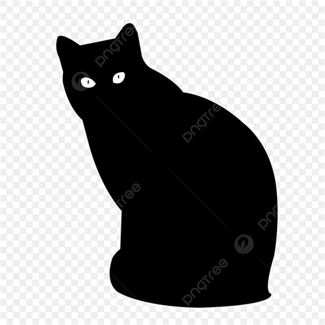 Cat Eps Silhouette Transparent Background, Cat Silhouette Vector Icon Eps, Cat Icons, Silhouette ...