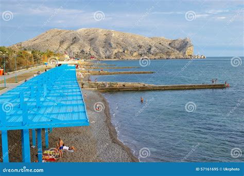 People on the Beach of Sudak, Crimea Editorial Image - Image of ...