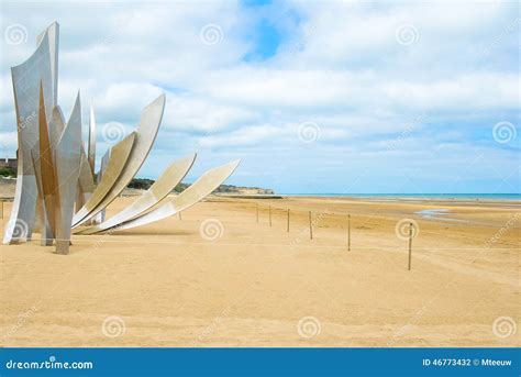 Omaha Beach Memorial editorial photography. Image of beach - 46773432