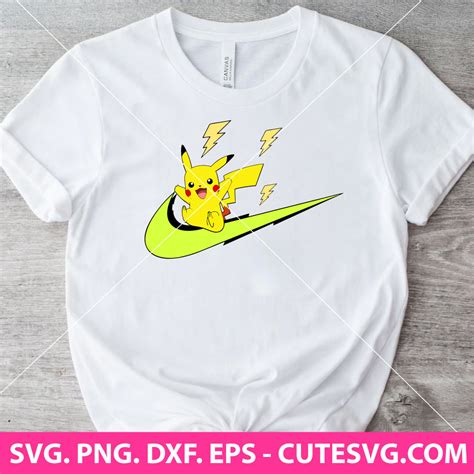 Pokemon Nike Logo SVG, Nike SVG, Pokemon SVG, Pikachu Nike SVG, PNG, DXF EPS, Cut Files for ...