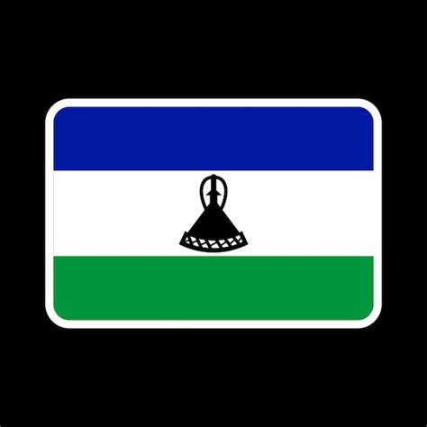 Premium Vector | Lesotho flag official colors and proportion vector ...