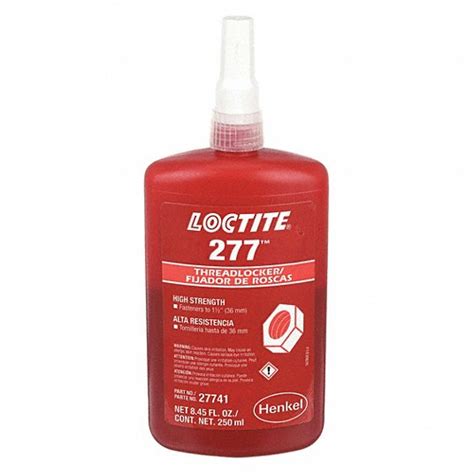 LOCTITE, 277, Red, High-Strength Threadlocker - 3KE50|88449 - Grainger