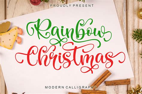 Rainbow Christmas Calligraphy Font - Free Download