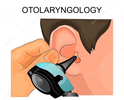 The ear examination using the Otoscope. otolaryngology Stock Illustration by ©Artemida-psy ...