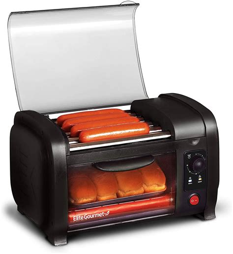 Home & Garden Works Nostaia Rhdt800Retrored Pop-Up 4 Hot Dog And Bun Toaster With Mini Tongs ...