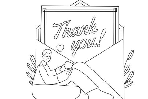Card Thank You coloring page - Download, Print or Color Online for Free